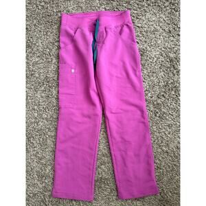 Figs Kade Scrub Pants Size XS Petite Straight Leg T21004P Pink Medical Dental